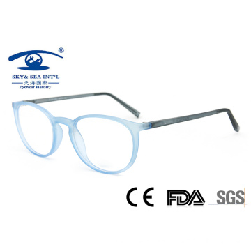 2015 Transparent Blue Optical Round Tr90 Eyeglass Frame (E1004)